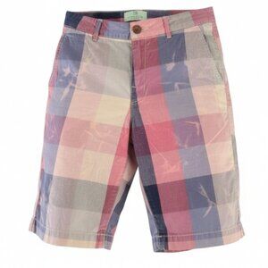 SCOTCH SHRUNK Plaid Bermuda Board Shorts Boys 10 12 152 Bleached Preppy